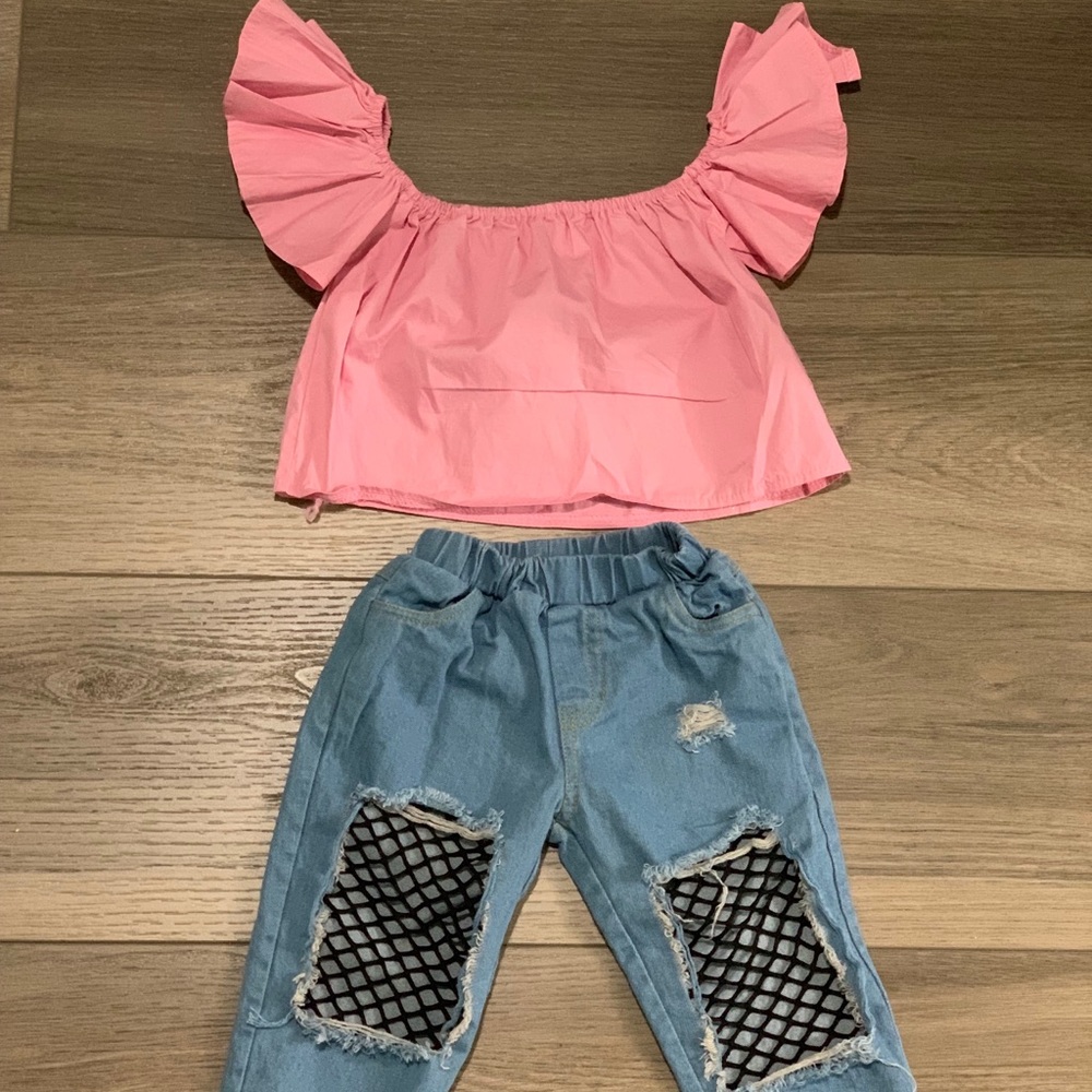 Toddler top and jeans set